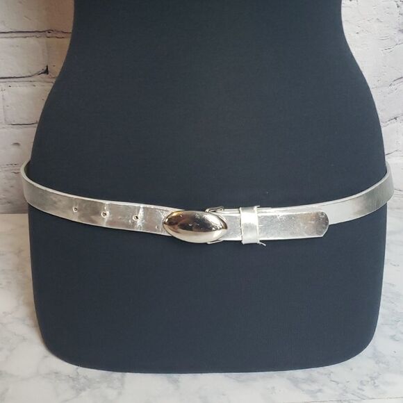 Y2K Silver Belt M/L - Picture 1 of 6